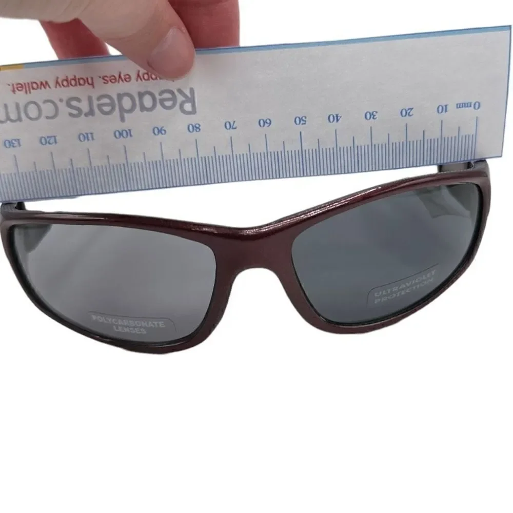 Sunglasses Classic maroon polycarbonate lenses, ultraviolet protection